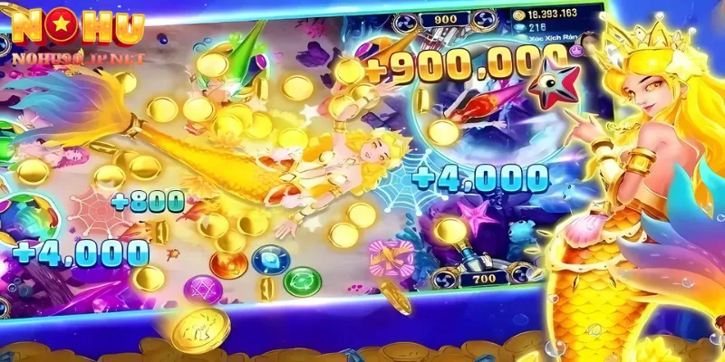 Người chơi tung chiêu phép thuật tiêu diệt Nhân Ngư